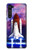W3913 Colorful Nebula Space Shuttle Hülle Schutzhülle Taschen und Leder Flip für Motorola Edge