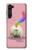 W3923 Cat Bottom Rainbow Tail Hülle Schutzhülle Taschen und Leder Flip für Motorola Edge