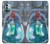 W3912 Cute Little Mermaid Aqua Spa Hülle Schutzhülle Taschen und Leder Flip für Nokia G11, G21