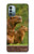 W3917 Capybara Family Giant Guinea Pig Hülle Schutzhülle Taschen und Leder Flip für Nokia G11, G21