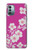 W3924 Cherry Blossom Pink Background Hülle Schutzhülle Taschen und Leder Flip für Nokia G11, G21