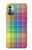 W3942 LGBTQ Rainbow Plaid Tartan Hülle Schutzhülle Taschen und Leder Flip für Nokia G11, G21