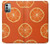 W3946 Seamless Orange Pattern Hülle Schutzhülle Taschen und Leder Flip für Nokia G11, G21