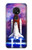 W3913 Colorful Nebula Space Shuttle Hülle Schutzhülle Taschen und Leder Flip für Nokia 7.2