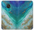 W3920 Abstract Ocean Blue Color Mixed Emerald Hülle Schutzhülle Taschen und Leder Flip für Nokia 7.2