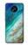 W3920 Abstract Ocean Blue Color Mixed Emerald Hülle Schutzhülle Taschen und Leder Flip für Nokia 3.4