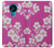 W3924 Cherry Blossom Pink Background Hülle Schutzhülle Taschen und Leder Flip für Nokia 3.4