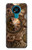 W3927 Compass Clock Gage Steampunk Hülle Schutzhülle Taschen und Leder Flip für Nokia 3.4