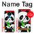 W3929 Cute Panda Eating Bamboo Hülle Schutzhülle Taschen und Leder Flip für Nokia 3.4