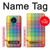 W3942 LGBTQ Rainbow Plaid Tartan Hülle Schutzhülle Taschen und Leder Flip für Nokia 3.4