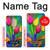 W3926 Colorful Tulip Oil Painting Hülle Schutzhülle Taschen und Leder Flip für Nokia 6.1, Nokia 6 2018