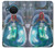 W3912 Cute Little Mermaid Aqua Spa Hülle Schutzhülle Taschen und Leder Flip für Nokia X20