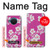 W3924 Cherry Blossom Pink Background Hülle Schutzhülle Taschen und Leder Flip für Nokia X20