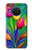 W3926 Colorful Tulip Oil Painting Hülle Schutzhülle Taschen und Leder Flip für Nokia X20