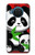 W3929 Cute Panda Eating Bamboo Hülle Schutzhülle Taschen und Leder Flip für Nokia X20
