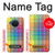 W3942 LGBTQ Rainbow Plaid Tartan Hülle Schutzhülle Taschen und Leder Flip für Nokia X20