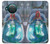 W3912 Cute Little Mermaid Aqua Spa Hülle Schutzhülle Taschen und Leder Flip für Nokia X10