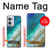 W3920 Abstract Ocean Blue Color Mixed Emerald Hülle Schutzhülle Taschen und Leder Flip für OnePlus Nord CE 2 5G