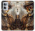 W3949 Steampunk Skull Smoking Hülle Schutzhülle Taschen und Leder Flip für OnePlus Nord CE 2 5G