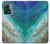 W3920 Abstract Ocean Blue Color Mixed Emerald Hülle Schutzhülle Taschen und Leder Flip für OnePlus Nord N300