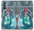 W3911 Cute Little Mermaid Aqua Spa Hülle Schutzhülle Taschen und Leder Flip für OnePlus Nord N200 5G