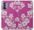 W3924 Cherry Blossom Pink Background Hülle Schutzhülle Taschen und Leder Flip für OnePlus Nord N200 5G