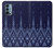 W3950 Textile Thai Blue Pattern Hülle Schutzhülle Taschen und Leder Flip für OnePlus Nord N200 5G