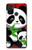 W3929 Cute Panda Eating Bamboo Hülle Schutzhülle Taschen und Leder Flip für OnePlus Nord N100