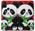 W3929 Cute Panda Eating Bamboo Hülle Schutzhülle Taschen und Leder Flip für OnePlus Nord N100