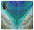 W3920 Abstract Ocean Blue Color Mixed Emerald Hülle Schutzhülle Taschen und Leder Flip für OnePlus Nord N20 5G