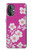 W3924 Cherry Blossom Pink Background Hülle Schutzhülle Taschen und Leder Flip für OnePlus Nord N20 5G