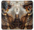 W3949 Steampunk Skull Smoking Hülle Schutzhülle Taschen und Leder Flip für OnePlus Nord N20 5G