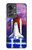 W3913 Colorful Nebula Space Shuttle Hülle Schutzhülle Taschen und Leder Flip für OnePlus Nord 2T