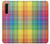 W3942 LGBTQ Rainbow Plaid Tartan Hülle Schutzhülle Taschen und Leder Flip für OnePlus Nord