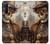 W3949 Steampunk Skull Smoking Hülle Schutzhülle Taschen und Leder Flip für OnePlus Nord