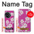 W3924 Cherry Blossom Pink Background Hülle Schutzhülle Taschen und Leder Flip für OnePlus 11R