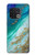 W3920 Abstract Ocean Blue Color Mixed Emerald Hülle Schutzhülle Taschen und Leder Flip für OnePlus 10 Pro