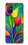 W3926 Colorful Tulip Oil Painting Hülle Schutzhülle Taschen und Leder Flip für OnePlus 8T