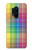 W3942 LGBTQ Rainbow Plaid Tartan Hülle Schutzhülle Taschen und Leder Flip für OnePlus 8 Pro