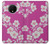 W3924 Cherry Blossom Pink Background Hülle Schutzhülle Taschen und Leder Flip für OnePlus 7T