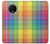 W3942 LGBTQ Rainbow Plaid Tartan Hülle Schutzhülle Taschen und Leder Flip für OnePlus 7T