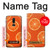 W3946 Seamless Orange Pattern Hülle Schutzhülle Taschen und Leder Flip für OnePlus 6