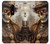 W3949 Steampunk Skull Smoking Hülle Schutzhülle Taschen und Leder Flip für OnePlus 6