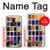 W3956 Watercolor Palette Box Graphic Hülle Schutzhülle Taschen und Leder Flip für OnePlus 6
