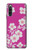 W3924 Cherry Blossom Pink Background Hülle Schutzhülle Taschen und Leder Flip für Sony Xperia 10 IV
