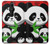 W3929 Cute Panda Eating Bamboo Hülle Schutzhülle Taschen und Leder Flip für Sony Xperia Pro-I