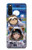 W3915 Raccoon Girl Baby Sloth Astronaut Suit Hülle Schutzhülle Taschen und Leder Flip für Sony Xperia 10 III