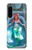 W3911 Cute Little Mermaid Aqua Spa Hülle Schutzhülle Taschen und Leder Flip für Sony Xperia 5 IV