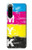 W3930 Cyan Magenta Yellow Key Hülle Schutzhülle Taschen und Leder Flip für Sony Xperia 5 IV