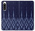 W3950 Textile Thai Blue Pattern Hülle Schutzhülle Taschen und Leder Flip für Sony Xperia 5 IV